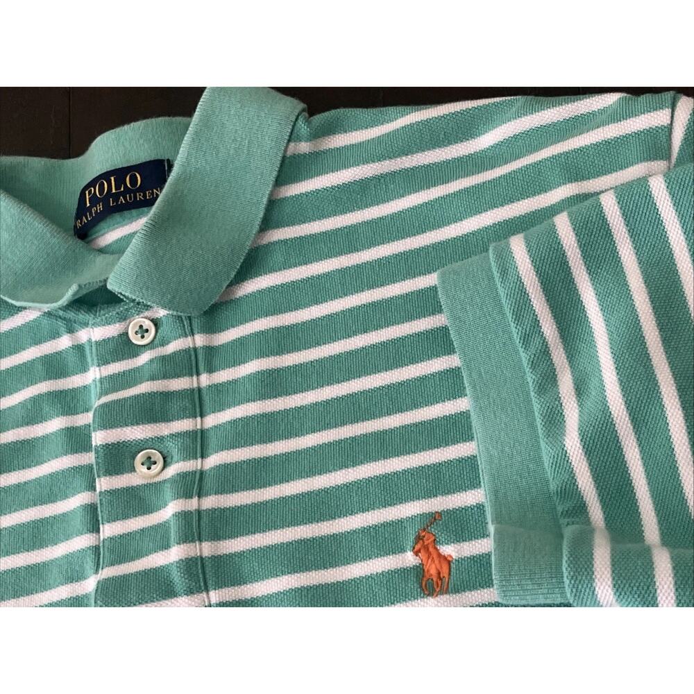 Polo Ralph Lauren Men’s Medium Cotton Short Sleeve Striped Polo Preppy Vintage